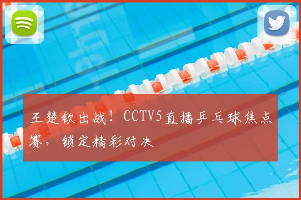 王楚钦出战!CCTV5直播乒乓球焦点赛,锁定精彩对决